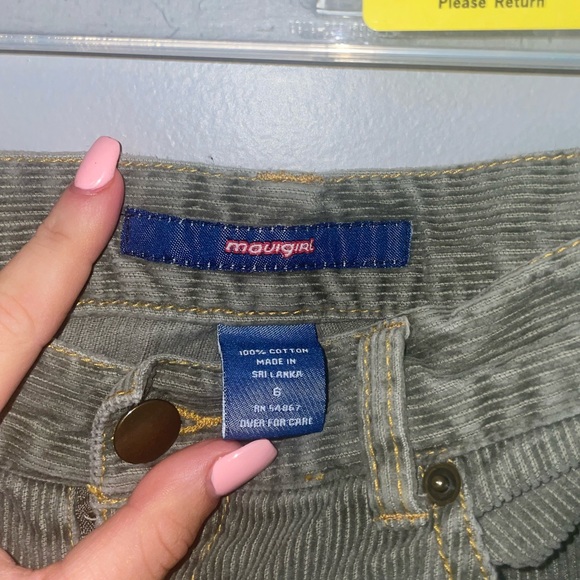 green flared corduroys - Picture 3 of 3